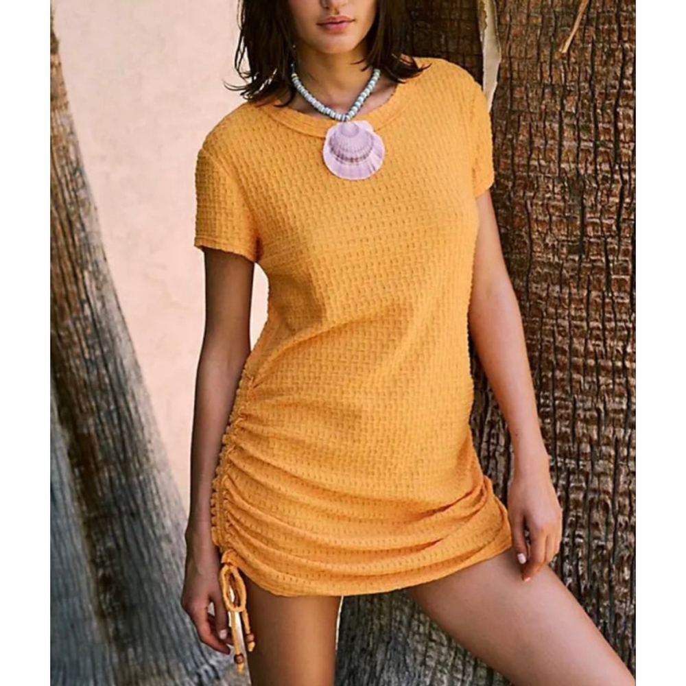Free People Tate Ruched Tee Dress Size M